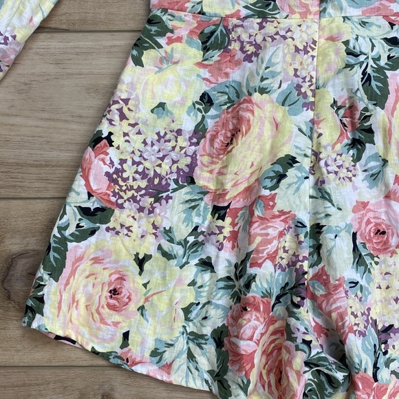 Faithful The Brand | Maribelle | Linen Floral Romper Romantic Pastel Spring - Picture 10 of 16